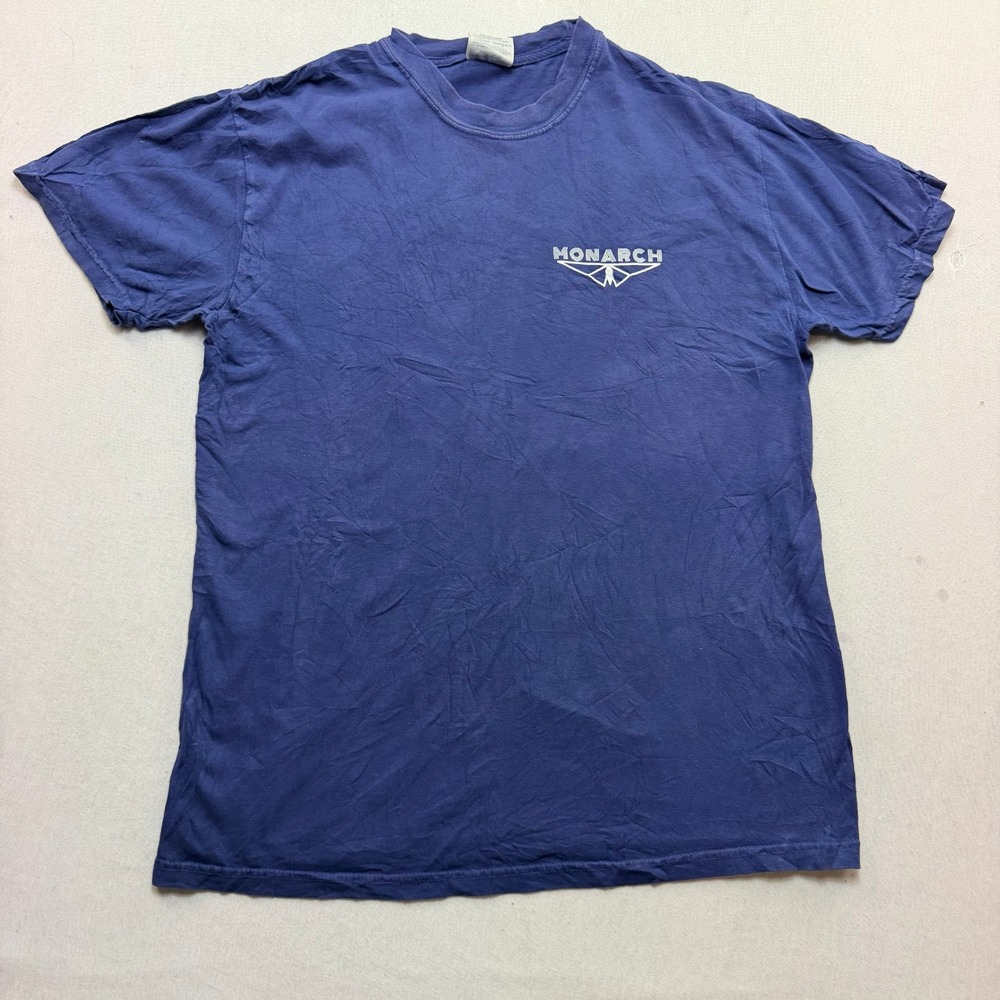 Comfort Colors Graphic Tee Mens Medium Blue Excellent Del Mar California Surf